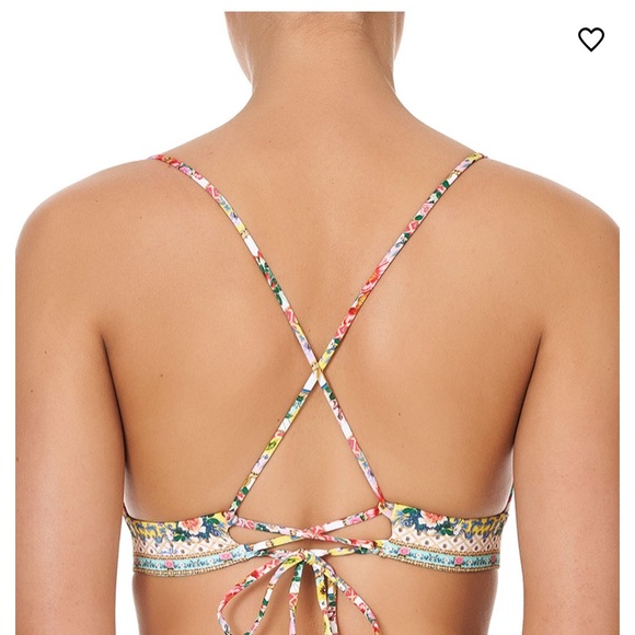 Camilla Lace Back Tri Bra Floral Bikini Top - Picture 12 of 12